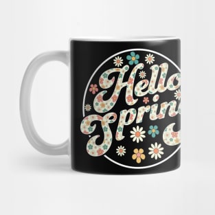 Hello Spring Trendy Easter Daisy Flower Cute Floral Pattern Mug